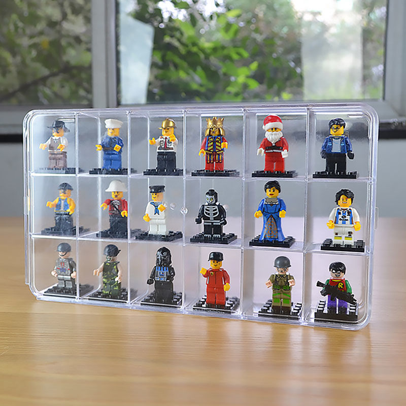 Caixa de exibição acrílica de  - Lego Minifigure Holder avaliação e preço
